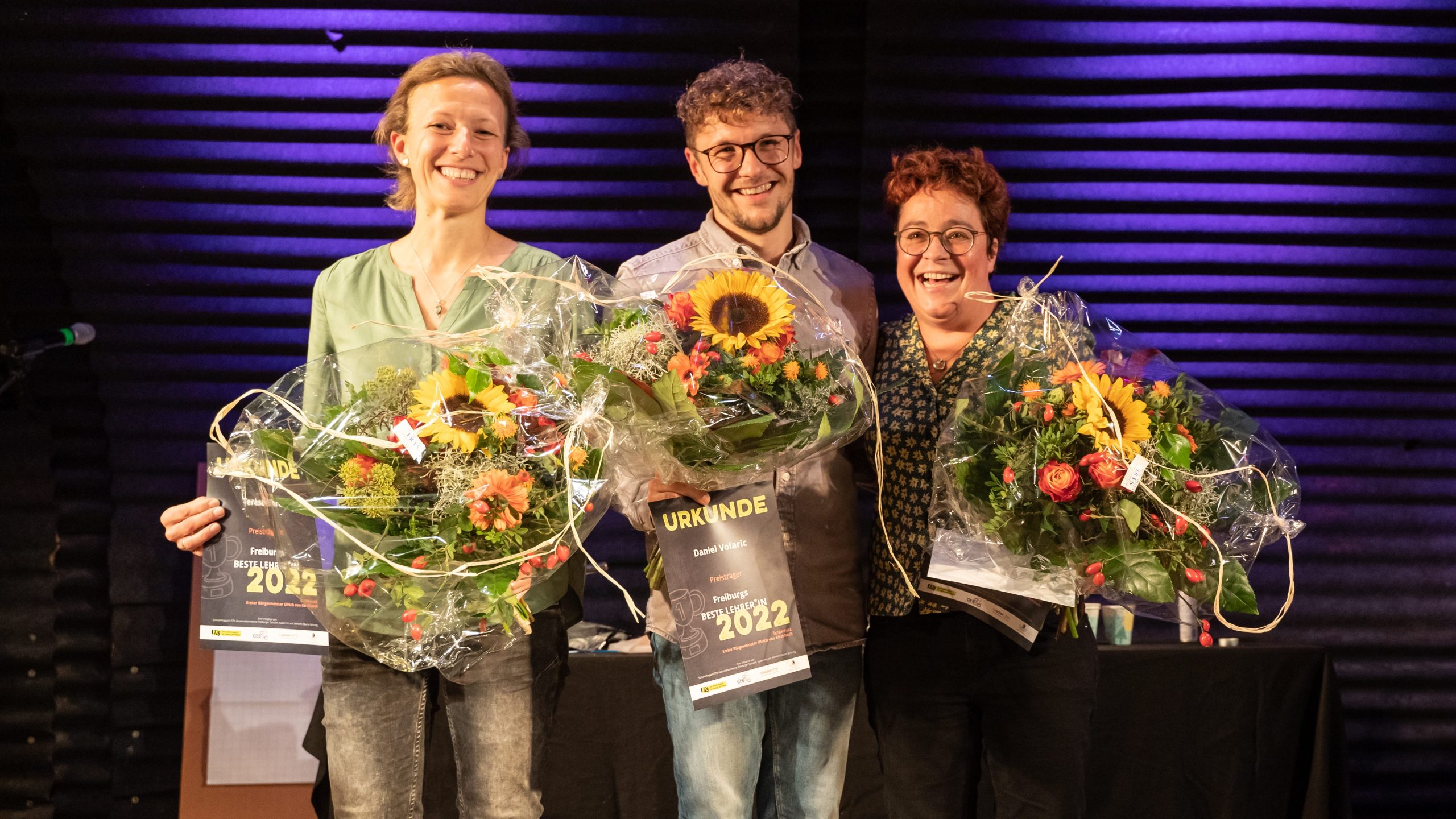 Teresa Ehret, Daniel Volaric und Marianne Jöllenbeck (von link): Preisträger*innen 2022